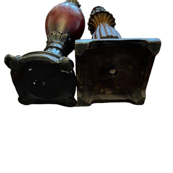 Two Vintage Look Finnials Deep Red and Brown - Picture 5 of 5